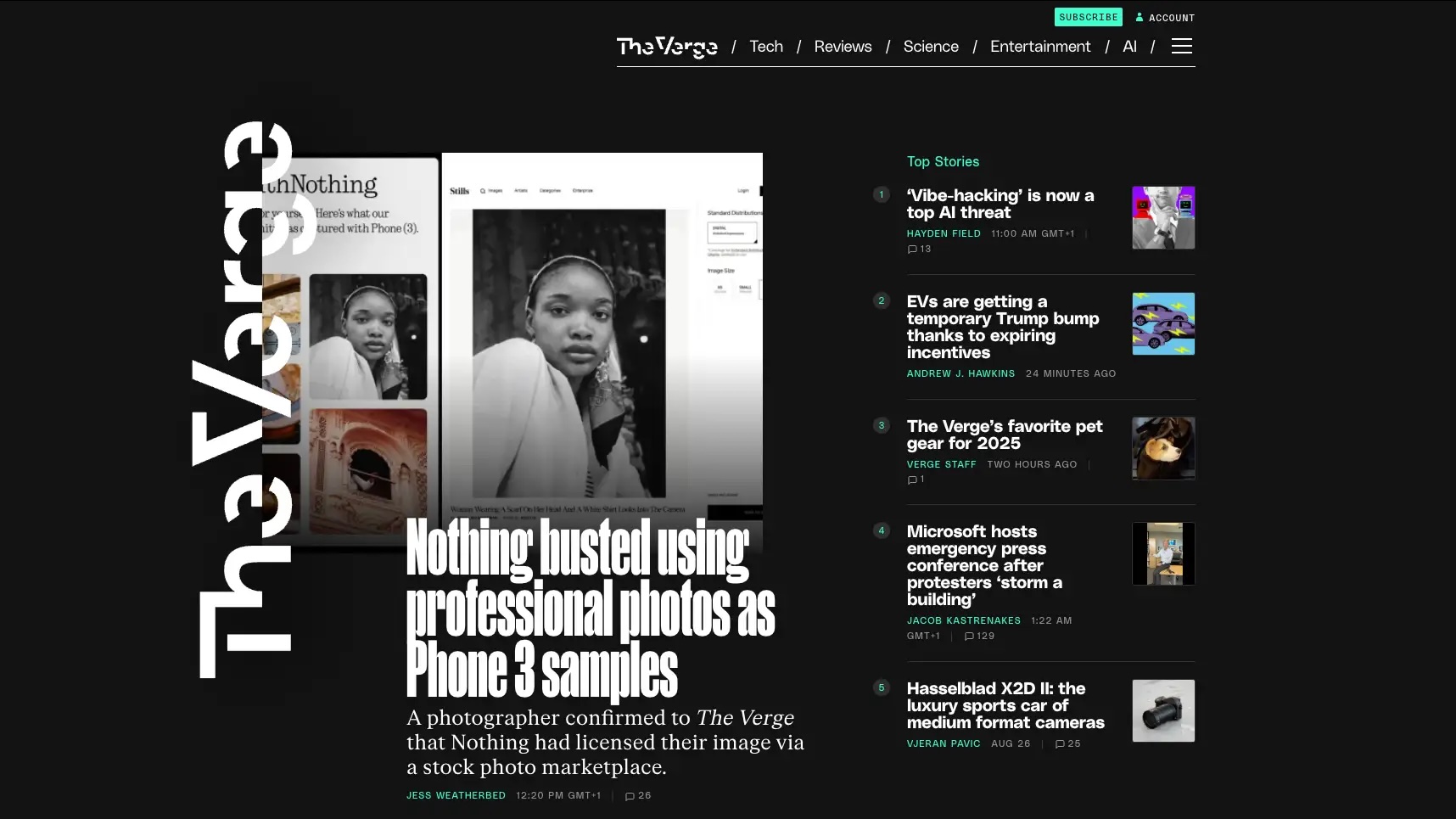 The_Verge_homepage_personalization