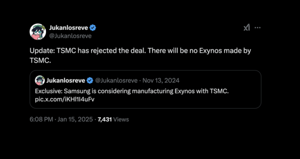 Samsung se okrenuo TSMC-u za proizvodnju čipova, ali dobio “gorak” završetak